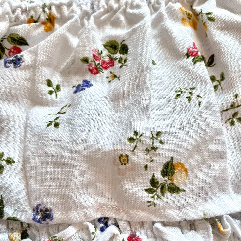 Reformation White Floral Smocked Tank Top - Picture 8 of 8